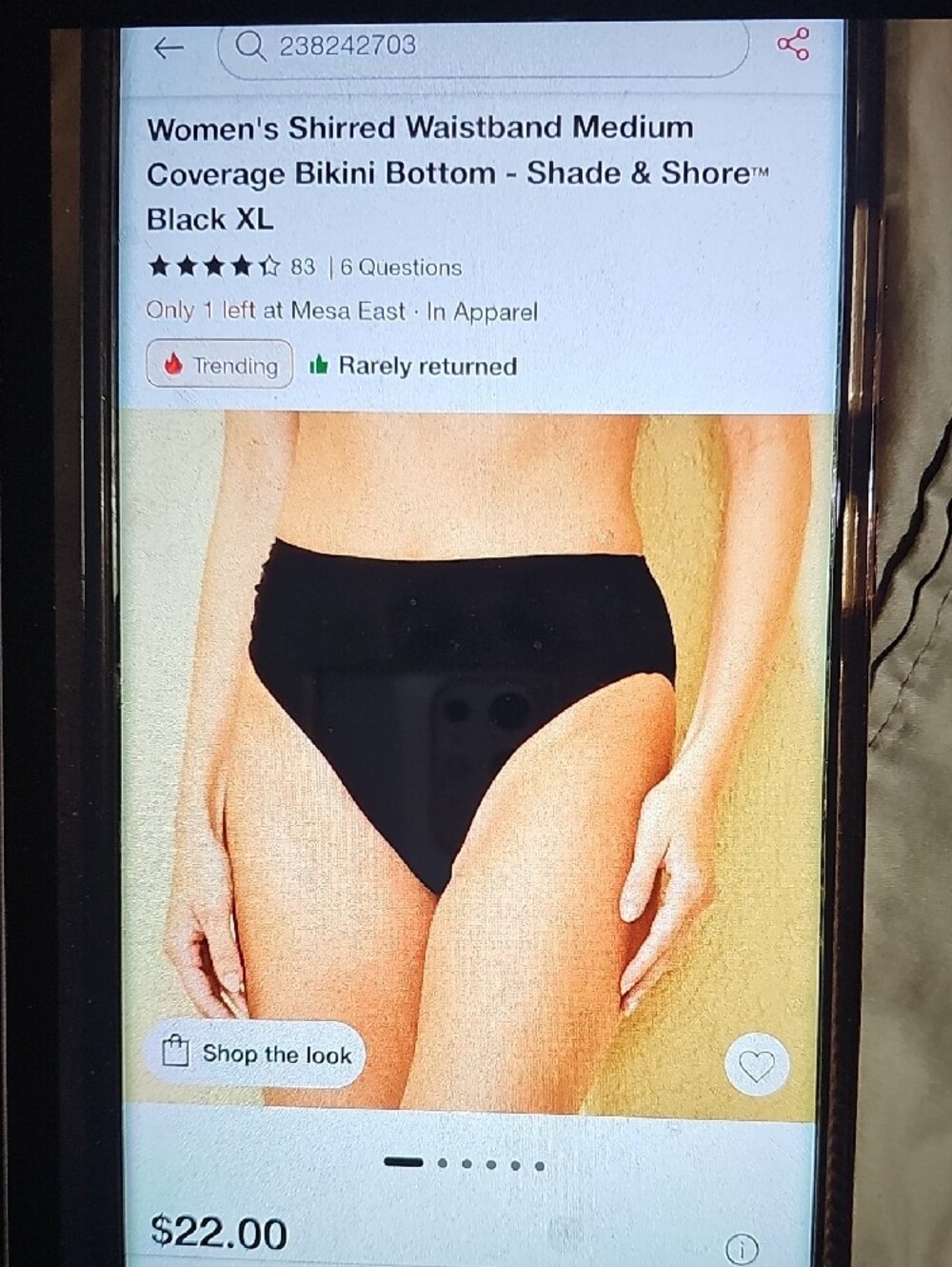 Shade & Shore Women's Black Bikini Set with Bralette Top & Med Coverage Bottom - Picture 4 of 12